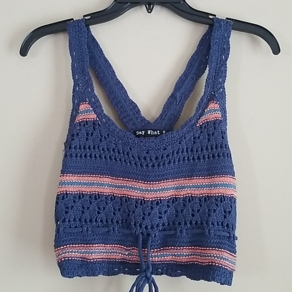 Say What Round Neck Sleeveless Tank Top Size S - Picture 10 of 13